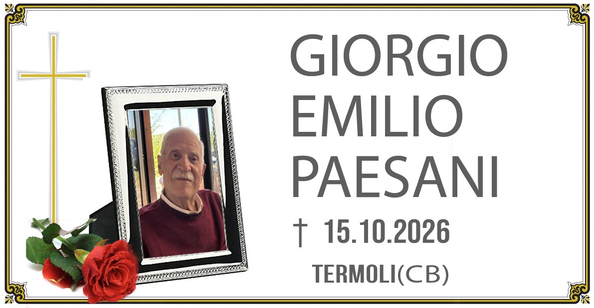 GIORGIO EMILIO PAESANI 15-10-2026