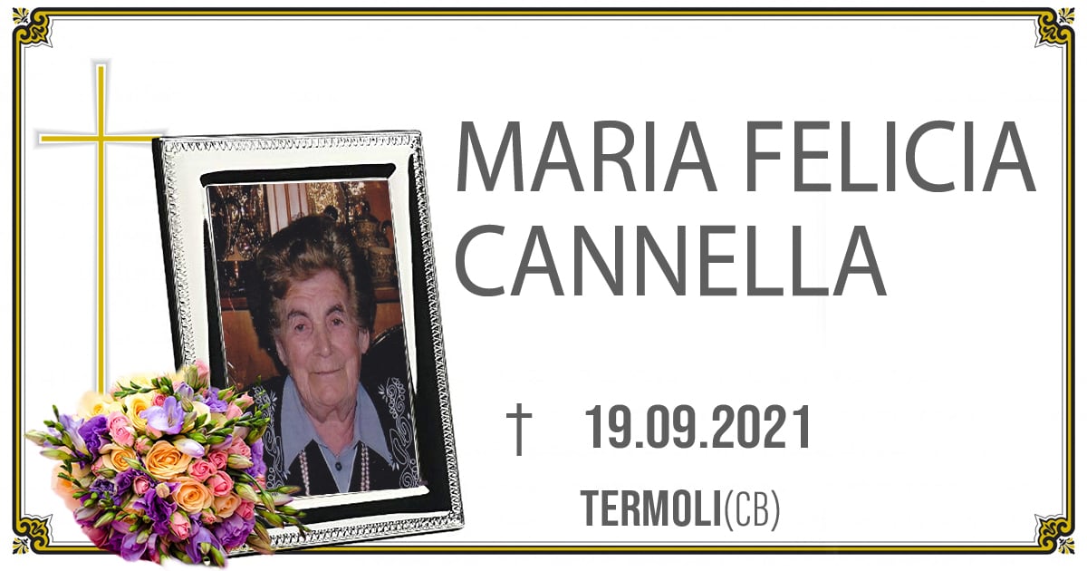 MARIA FELICIA CANNELLA 20-09-2021